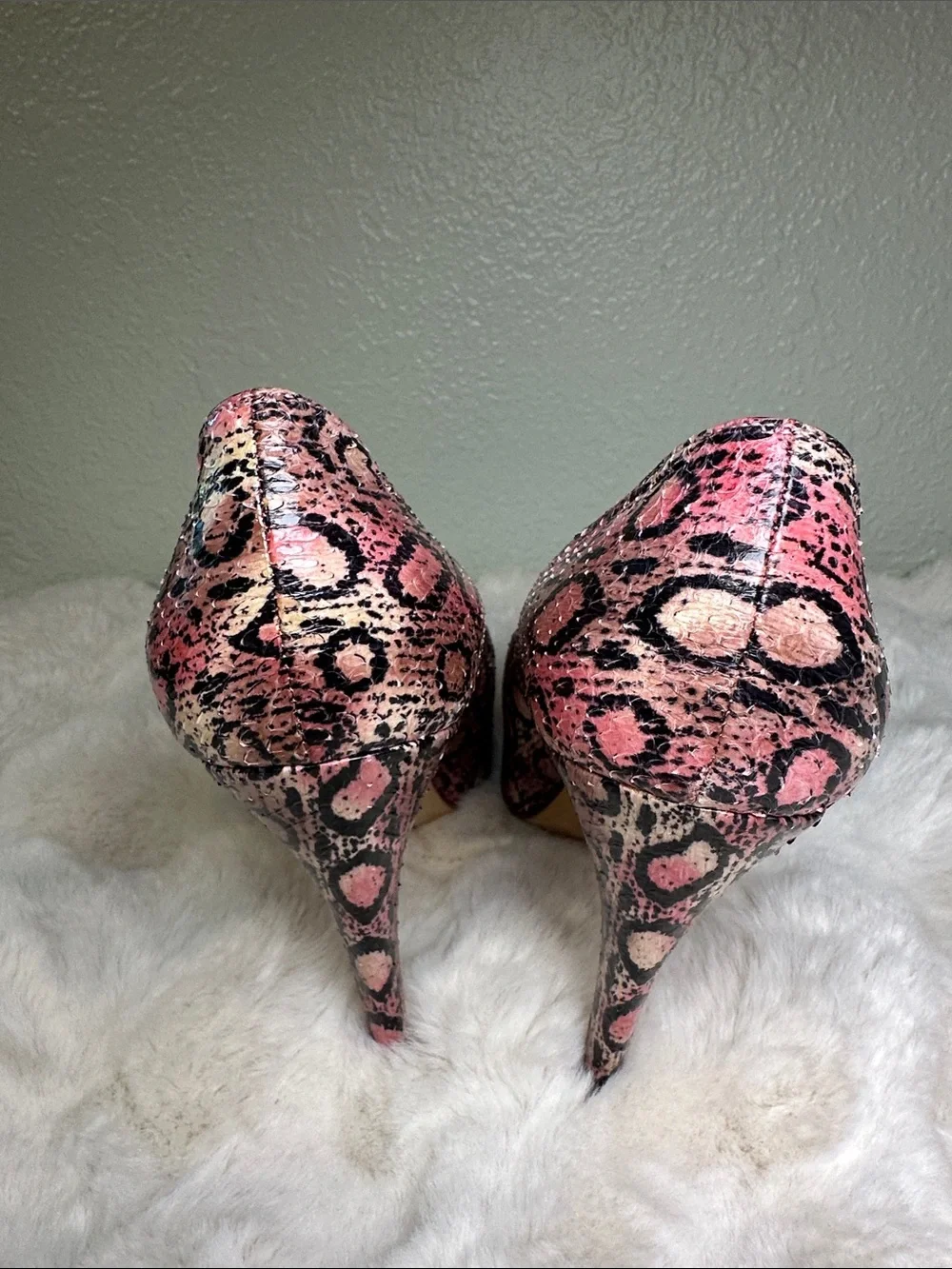Brian Atwood Snakeskin Platform Pump